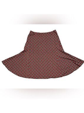Vintage Hippie Y2K RETRO A-line Midi Skirt Womens Large Orange Fall KC Stevens
